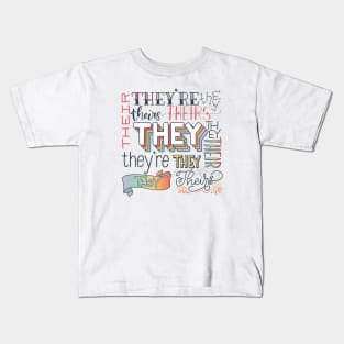 Pronoun Cloud - They Kids T-Shirt